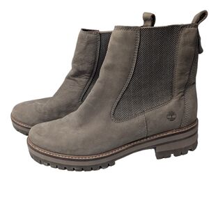 Timberland Courmayeur Valley Chelsea Boots Taupe Nubuck Women Size 11